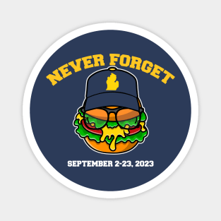 Michigan Cheeseburger Never Forget 2023 // Funny Football Cheeseburger Magnet